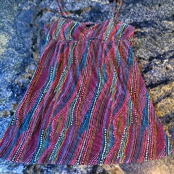 HURLEY SUNDRESS•MULTI COLOR DOTS•CUTOUT IN BACK•sz M (junior) - Picture 3 of 16